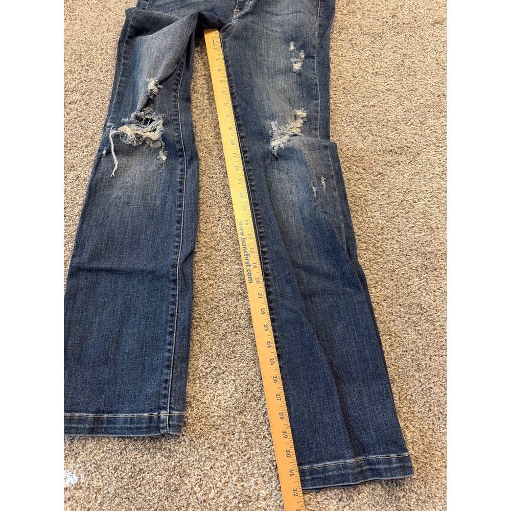 Judy Blue Jeans Women 3/26 Blue Boot Cut Distressed JB82541DK Stretch Denim - Picture 7 of 10